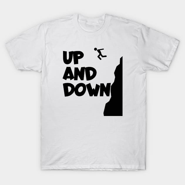 Cliff jumping up and down T-Shirt by maxcode